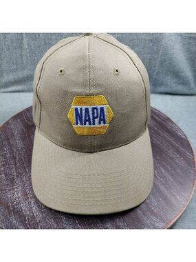 Napa Auto Parts Khaki Baseball Cap Adjustable Strapback Hat Embroidered Logo